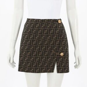 Fendace FF mini skirt Sz40, this is a Fendi and Versace collaboration.